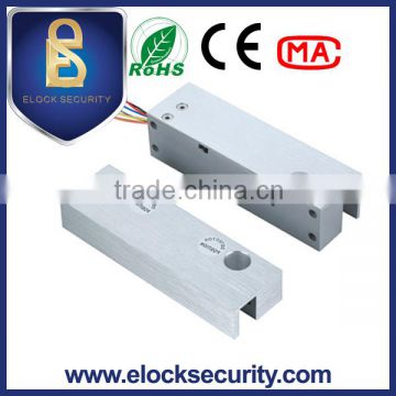 Electric dead bolt lock for frameless glass door