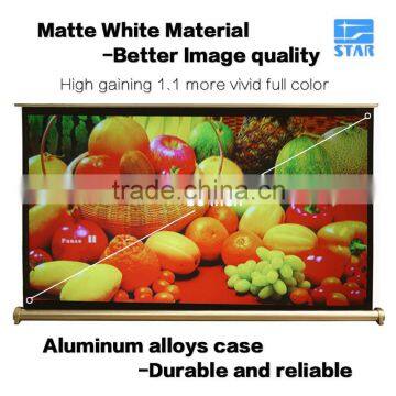 Golden Pink Portable Mini Projector Screen Table Roll up HD 3D Screen for Business Presentation Small Team Meeting 30" 40" 50" photo-3