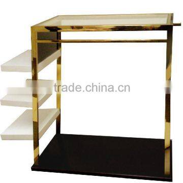 Titanium plating display stand for cloting and shoes