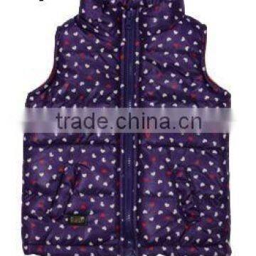 Apparel Stocklots Girls Cute Padded Vest With Polar Fleece photo-3