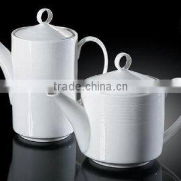 H5649 customized super white porcelain 1000ml ceramic teapot