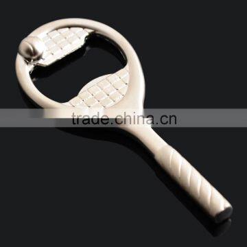 custom tennis racket shaped bottle opener in matt color