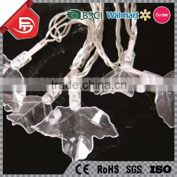 TZFEITIAN Walmart SEDEX Audit Outdoor Decor Green Color Maple Leaf String Light