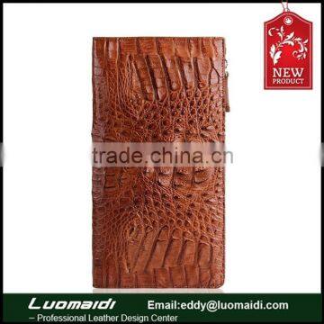 Factory price lower MOQ alligator crocodile man wallet multi-card slot man wallet