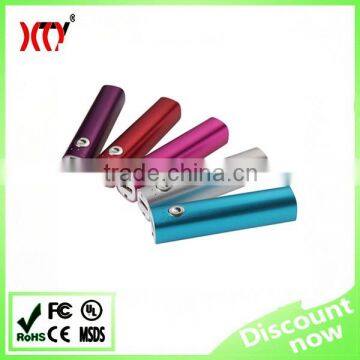 factory price 18650 battery real 2200mAh Mini mobile power bank charger with led torch