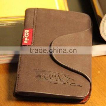 new design vintage custom cheap business leather card holder name card hold (SDB-0114)