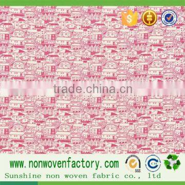 Raw material polypropylene non woven printed fabric,beautiful priting fabrics