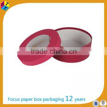 red clear window custom round jewelry box packaging