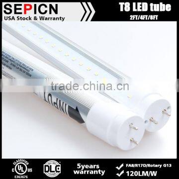 Clear cover single pin 5 years warranty 600mm 10w T8 led tube