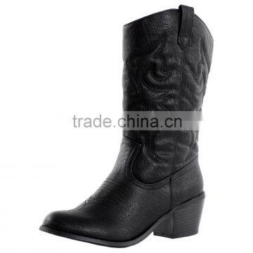 Fashion New Cowgirl Women Western Leather Boots photo-3