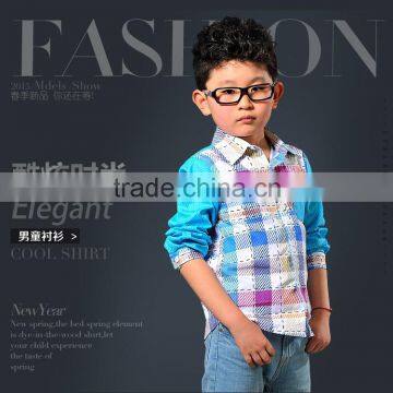 baby boys check t-shirts long sleeve fashion style