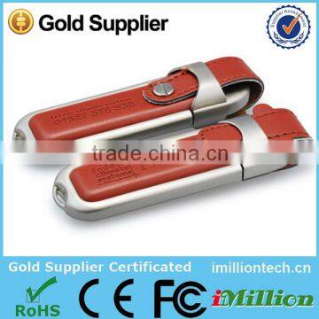 new sale leather design usb with keyring for business man