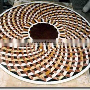 Marble Inlay Flooring , Marble Medallion , Stone Mosaic Medallion