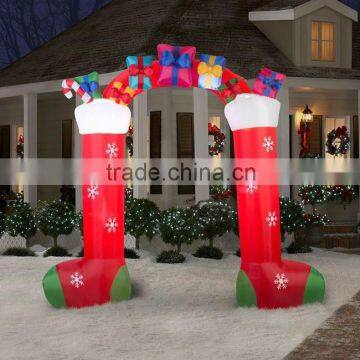 Christmas Decorative Lighting Inflatable Stocking Archway