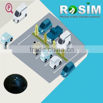 Intelligent wireless vehicle detection sensor and counting system for vacant parking lots space indicator