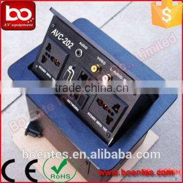 Hydraulic Pop Up Power Socket/Aluminum Panel Power Outlet With Bottom Connecetor for Office Table photo-6