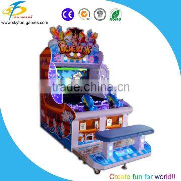 Water shooting video game machine with big LCD screen