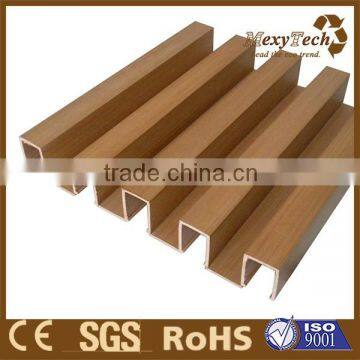 interior PVC-wpc white and teak plastic wood ceiling