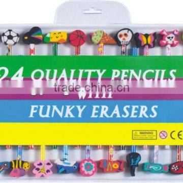 Hot sale funky thing pencil eraser set