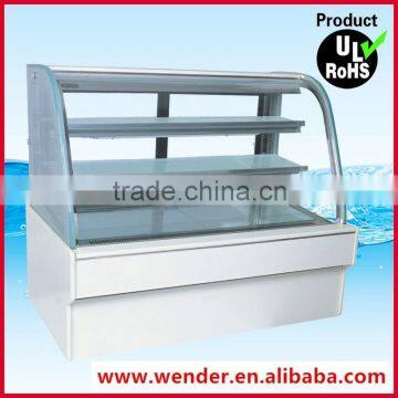 1.8Meter arc style golden frame commercial showcase for cakes