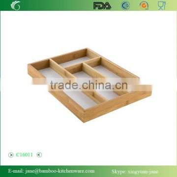 Bamboo Cutlery Tray Organizador