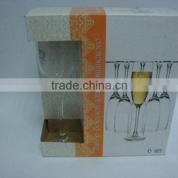 6PIECES GLASSWARE WINE GLASS CUP SET