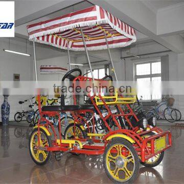 China Luxury Family Four Wheel Adult Two Person Surrey Bike for Sale