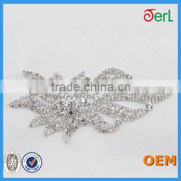 Cap sleeves wedding dress rhinestone appliques for decoration