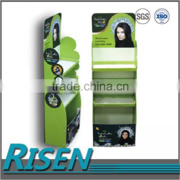 colorful floor display rack made from pp core flute plastic board