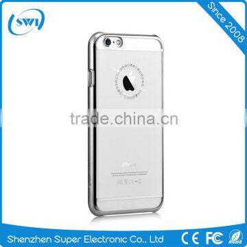 Electroplating Transparent Crystal Bling Diamonds Jewelry PC Phone Cover Case Skin For IPhone 6 6S Plus photo-4