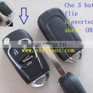 High quality Che 3 button flip converted key shell (HU100)