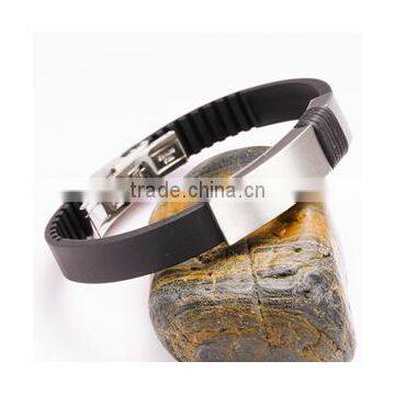 China Supplier Rubber Bracelet With Magnet Clasp