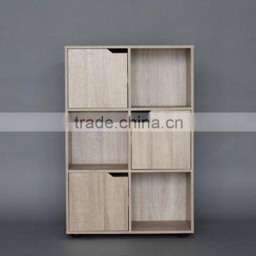 NOAHSION Modern 6 Cube Cabinet/Shelf With 3 Doors