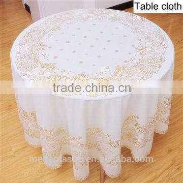 Wedding Party Gold Stamping Printed PVC Table Cloth 137cm*20m/roll photo-2