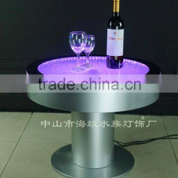 Beautiful Battery Driver Round Bar Table ,Fantastic LED Light and Water Bubble Moving Table photo-5
