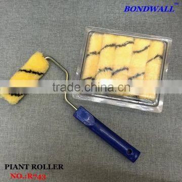 Paint Roller Brush - Mini Roller Nylon Fabric-pattern Paint Roller 4"