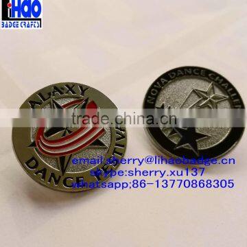 Custom Die Casting Round Lapel Pin Badge/Beautiful Star Lapel Pin/silver Star Badge