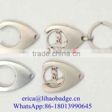 High Quality Custom Sliver Heart Shape Metal Key Chain