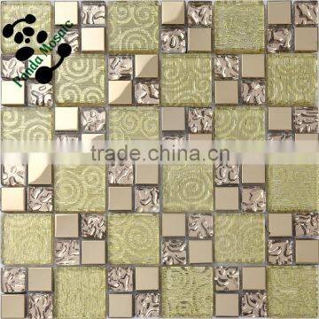 SMJ06 Ceramic Series mosaic electroplate finishing mosaic gold mosaic tile