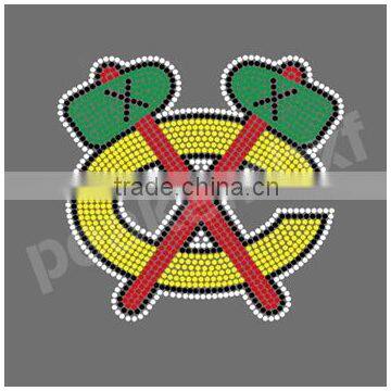 Chicago Blackhawks hotfix rhinestone transfer motifs