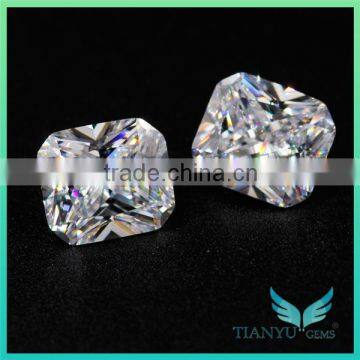 Wholesale Loose Synthetic CZ Stone 8*10 White Heat Octagon Cubic Zircon Price