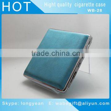 Leather Decorative Pattern Metal Cigarette Case