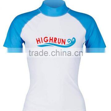 Woman Short Sleeve Rash Guard Lycra Rashguard Manufacturer