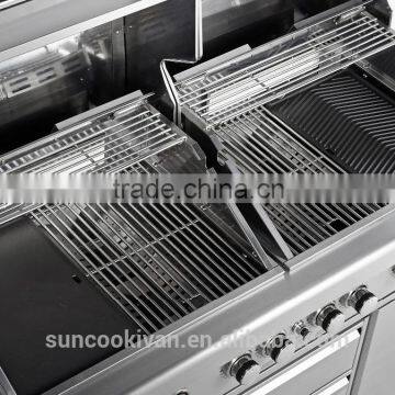 High End Stainless Steel Twin Hood Bbq Gas Grill photo-4