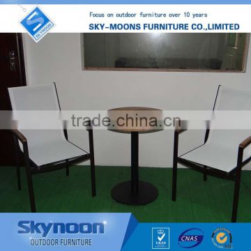 3 pieces sunroom furniture, aluminum outdoor table and chairs, cheap garden furniture(ts-C005)