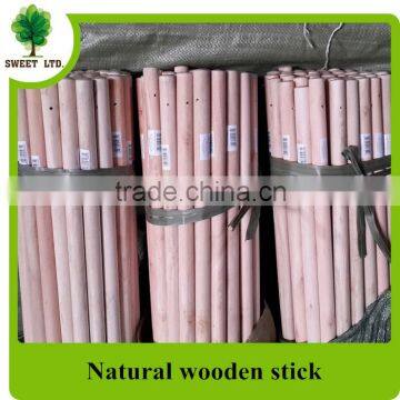 Smooth natural cleaning floor tools wooden handle brush wood stick with cheap factory price