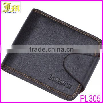 2014 New Fashion Short Design Cheap Men's Genuine Leather Trifold Wallets Wholesale