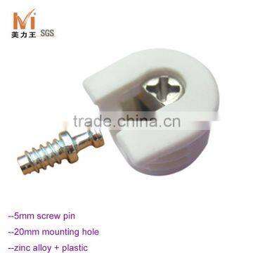 Cabinet Zinc alloy Screw and Plastic Shelf Support