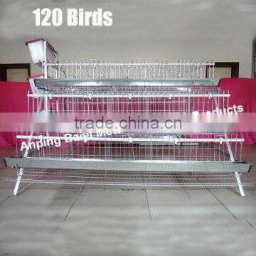 A Type 3 tiers, 4 tiers Chicken Breeding Cage for 96 Birds