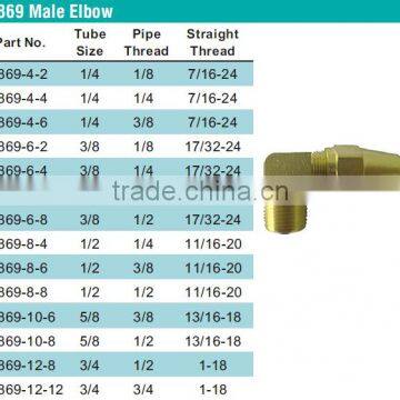 869 Male Elbow,Air Brake Fittings for Copper Tube, Brass Valve photo-5